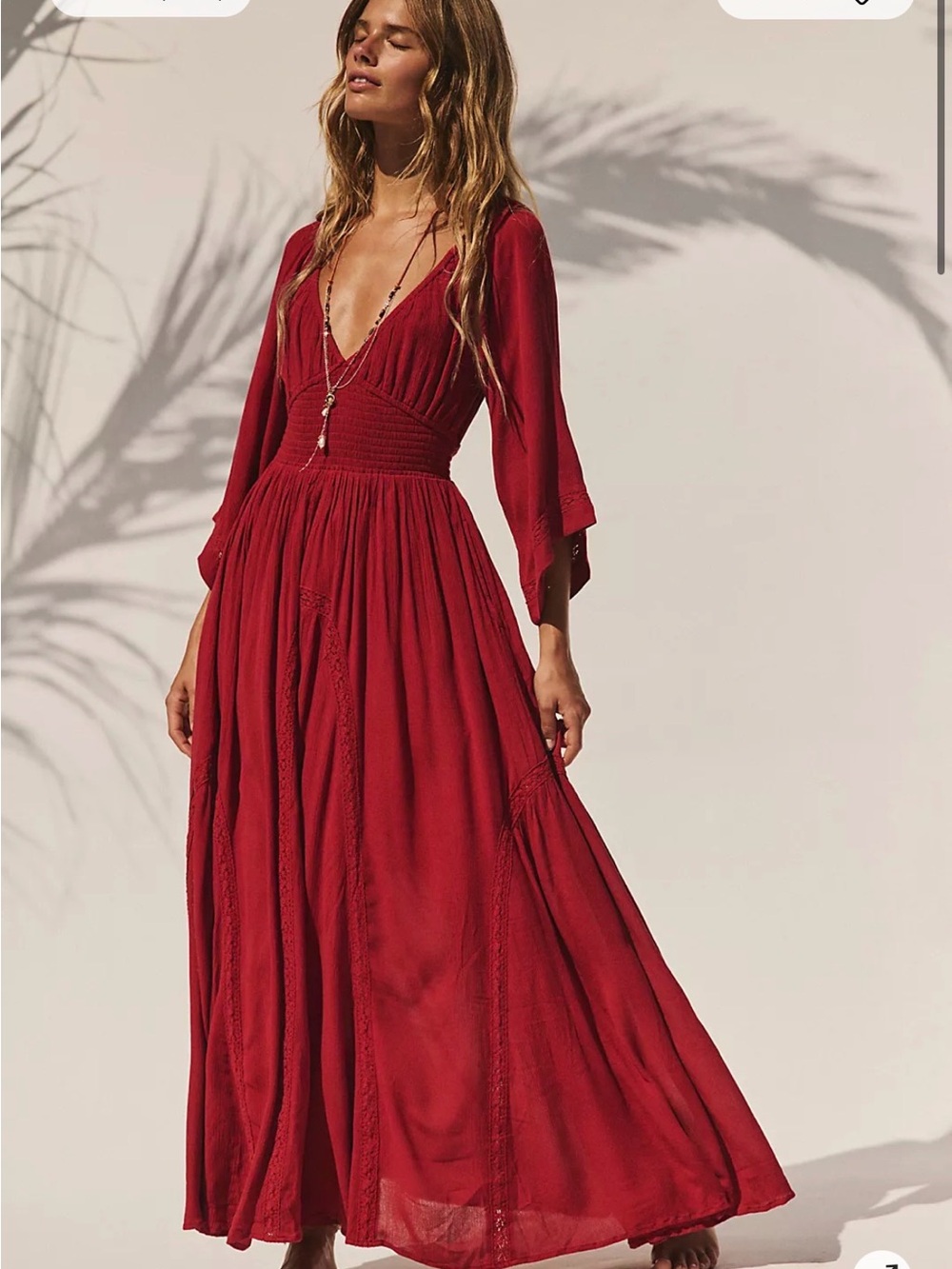 Free people Dixie maxi dress blue